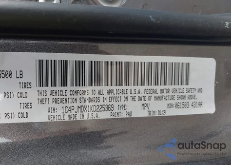 2019 Jeep Cherokee Limited 4X4 from USA, damaged, VIN 1C4PJMDX1KD225369
